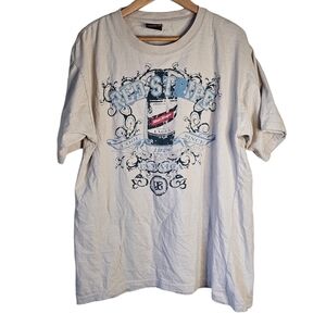 Red Stripe Graphic Tee Shirt Size Large